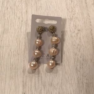 Liza’s Jewellery Light Pink Triple Bauble Earrings